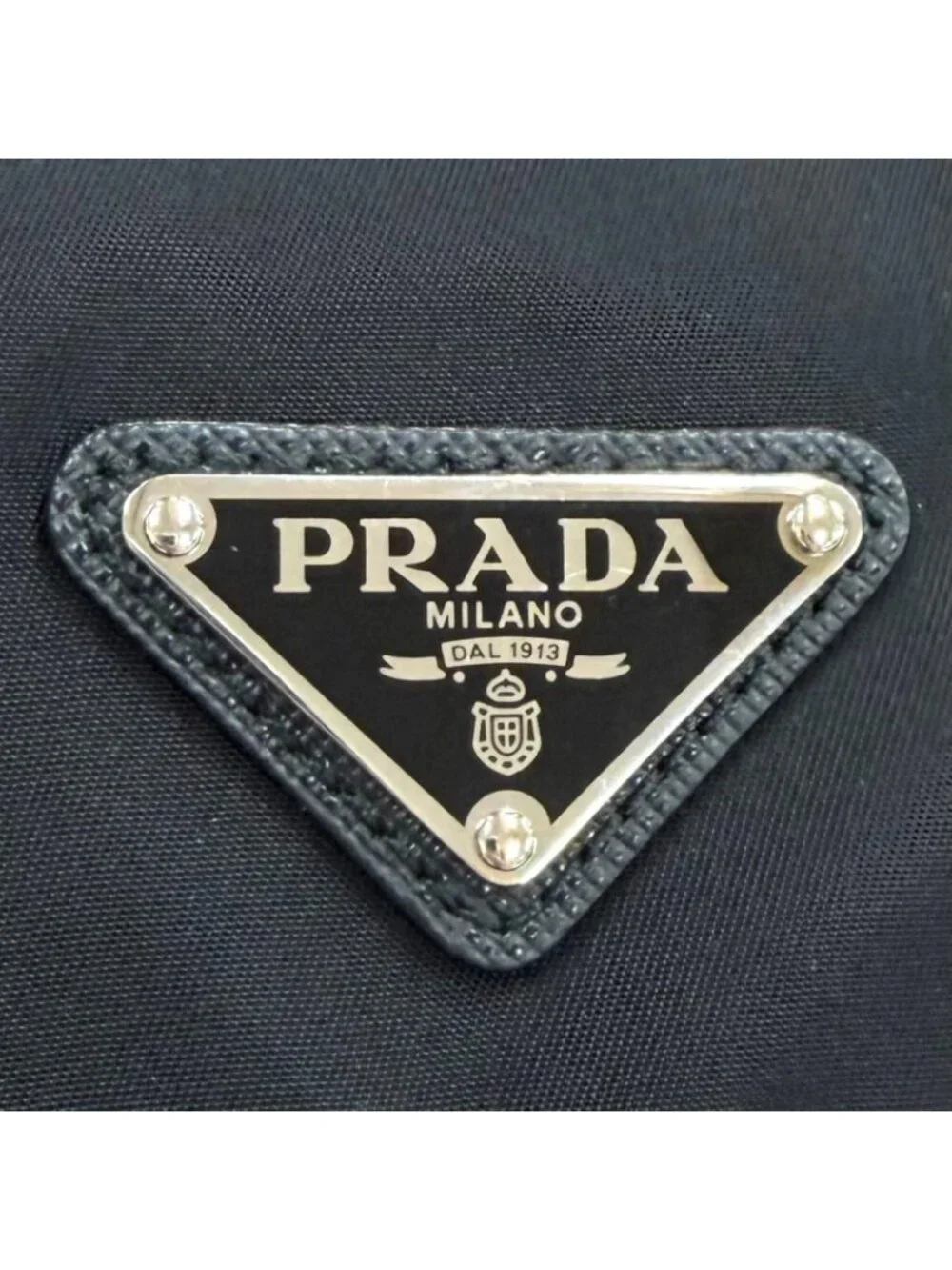 Prada Nylon Leather Re-Nylon Shoulder Bag Black